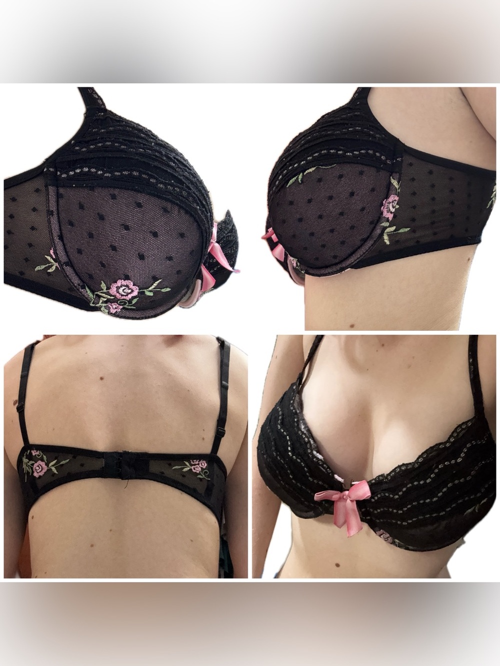 Victoria’s Secret Vintage 2005 Embroidered Bra 34D